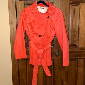 Banana Republic Orange Coat with adorable details. Sz XS Petite